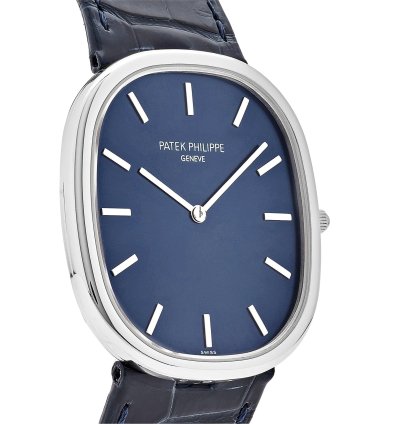 Patek Philippe Golden Ellipse 5738p-001 Platinum Blue Dial 2021