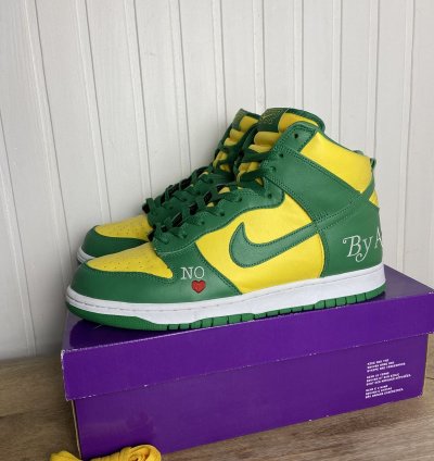 Used Nike Sb Dunk High Supreme By Any Means Brazil 12us