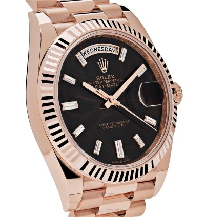 Rolex Day-date 40 228235 Rose Gold Eisenkiesel Diamond Dial