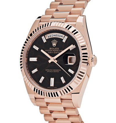 Rolex Day-date 40 228235 Rose Gold Eisenkiesel Diamond Dial