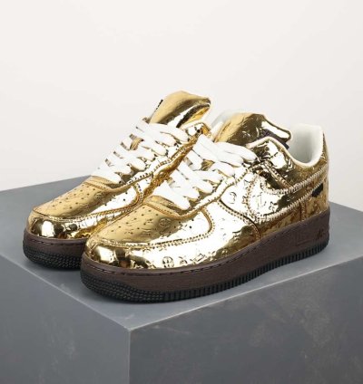 Air Force 1 Low Louis Vuitton Metallic Gold