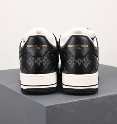 Black And White Lv X Nike Air Force 1 Low