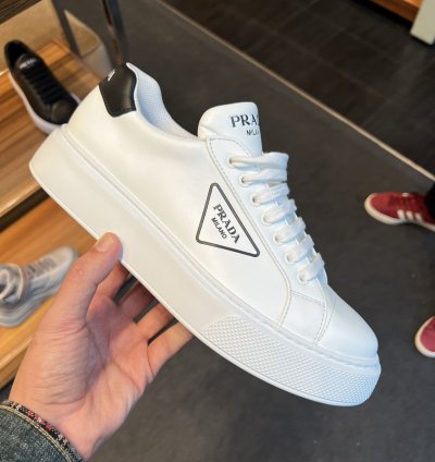 White Leather District Trainers