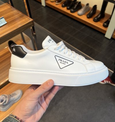 White Leather District Trainers
