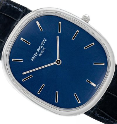 Patek Philippe Golden Ellipse Platinum Blue Dial Ref 5738p-001 Full Set