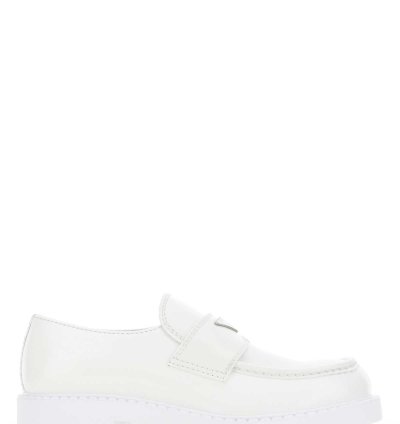 White Leather Loafers