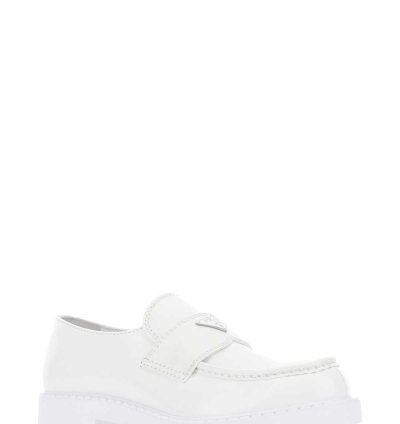 White Leather Loafers
