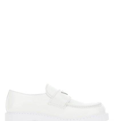 White Leather Loafers