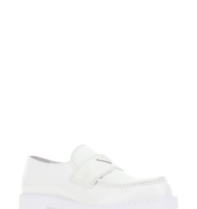 White Leather Loafers