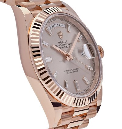 Rolex Day-date 40 228235 Rose Gold Sundust Diamond Dial