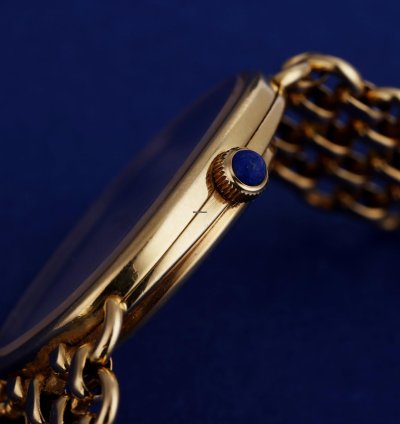 Patek Philippe Golden Ellipse Ultra Rare Golden Ellipse Ref 3848 901 Lapis Lazuli Dial 27mm 18k Yellow Gold Box And Papers 1980