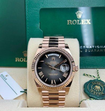 Rolex Day-date 40 228235-0055 Day-date 18k Rose Gold President Slate Ombre Roman Dial