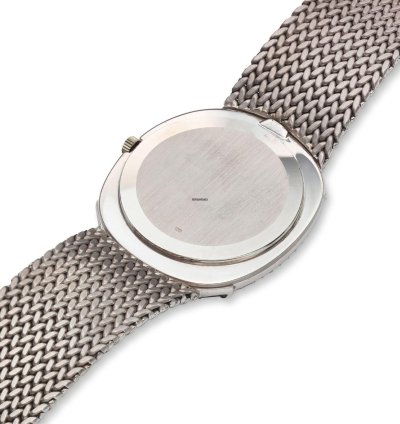 Patek Philippe Golden Ellipse White Gold Diamond And Sapphire Ellipse Bracelet Watch