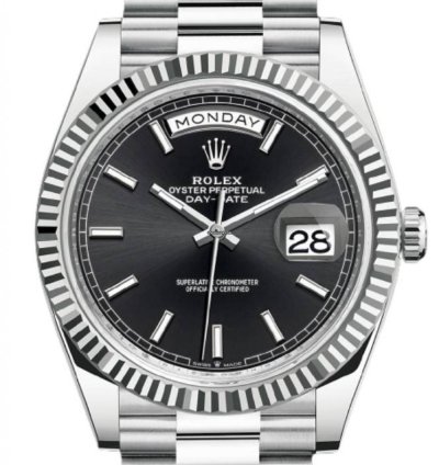 Rolex Day-date 40 228236 40mm Platinum Bracelet Black Index Dial Unworn 2023