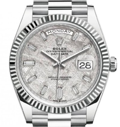 Rolex Day-date 40 228236 40mm Platinum Bracelet Meteorite Dial Unworn 2024