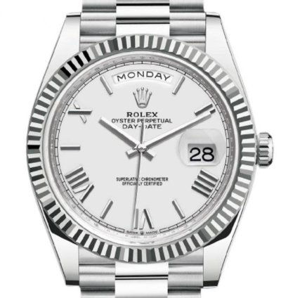 Rolex Day-date 40 228236 40mm Platinum Bracelet White Roman Dial Unworn 2023