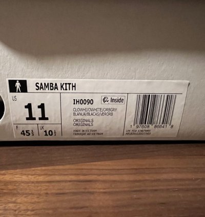 Kith Classics Adidas Originals Samba Cloud White Size 11