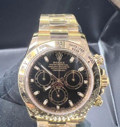 Rolex Daytona Black Dial Full Yellow Gold