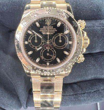 Rolex Daytona Black Dial Full Yellow Gold