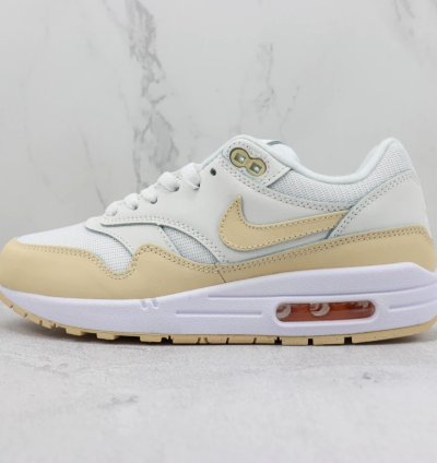 Nike Air Max 1 87 Trainers Light Bone Pale Vanilla Sail Football Grey Cobalt