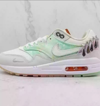 Nike Air Max 1 87 whitephantommint Foam Sneakers In Grey