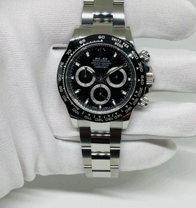 Rolex Daytona Black Dial New Stickers Eu lc100 Full Set 116500ln