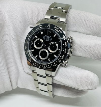 Rolex Daytona Black Dial New Stickers Eu lc100 Full Set 116500ln