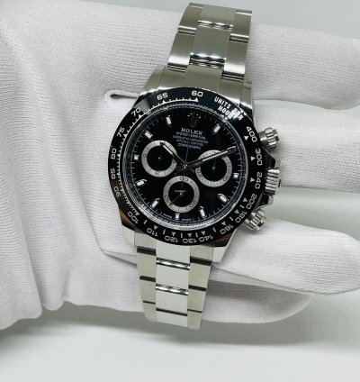 Rolex Daytona Black Dial New Stickers Eu lc100 Full Set 116500ln