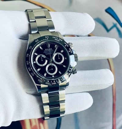 Rolex Daytona Black Dial New Stickers Eu lc100 Full Set 116500ln