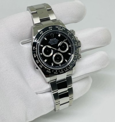Rolex Daytona Black Dial New Stickers Eu lc100 Full Set 116500ln