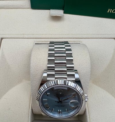 Rolex Day-date 40 228236 Platinum Ice Blue Dial New 2022