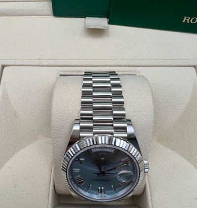 Rolex Day-date 40 228236 Platinum Ice Blue Dial New 2022