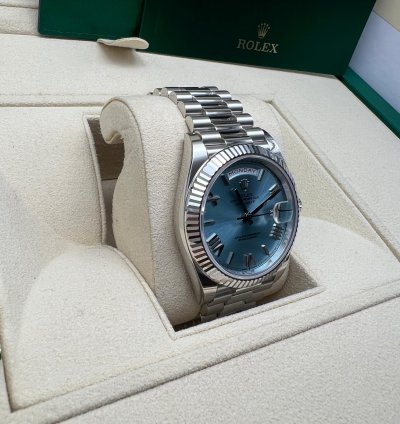 Rolex Day-date 40 228236 Platinum Ice Blue Dial New 2022