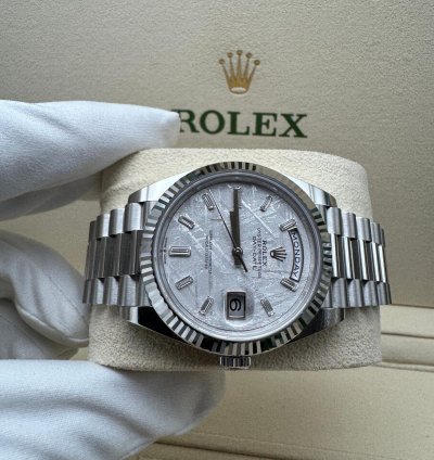 Rolex Day-date 40 228236 Platinum Meteorite Dial New 2022