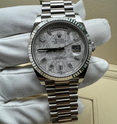 Rolex Day-date 40 228236 Platinum Meteorite Dial New 2022