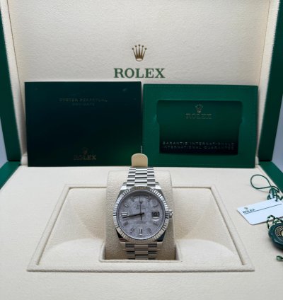 Rolex Day-date 40 228236 Platinum Meteorite Dial New 2022