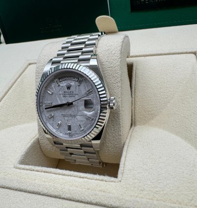 Rolex Day-date 40 228236 Platinum Meteorite Dial New 2022