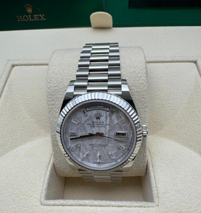 Rolex Day-date 40 228236 Platinum Meteorite Dial New 2022