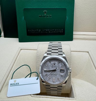 Rolex Day-date 40 228236 Platinum Meteorite Dial New 2022