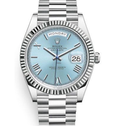 Rolex Day-date 40 228236 Platinum Roman Dial Ice Dial Unworn Full Set
