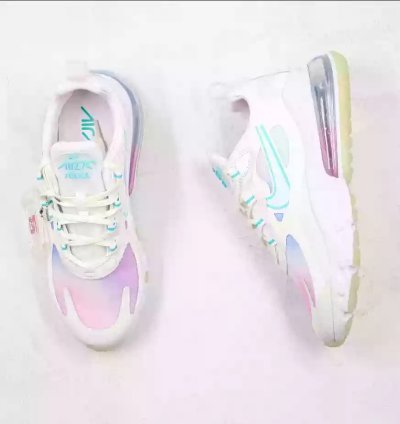 Nike Air Max 270 React Se Summit White Bleached Aqua Light Violet Sail