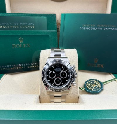 Rolex Daytona Black Dial Stainless Steel Bracelet 126500ln Unworn 2024
