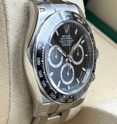 Rolex Daytona Black Dial Stainless Steel Bracelet 126500ln Unworn 2024