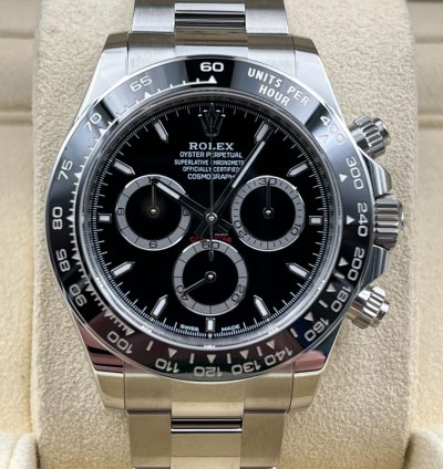 Rolex Daytona Black Dial Stainless Steel Bracelet 126500ln Unworn 2025