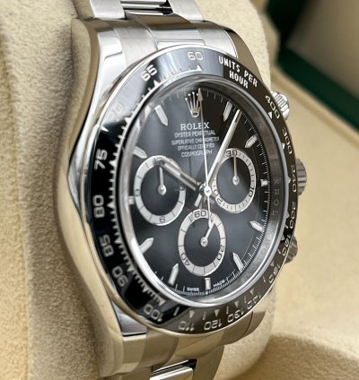 Rolex Daytona Black Dial Stainless Steel Bracelet 126500ln Unworn 2025