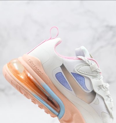 Nike Air Max 270 React White Washed Coral Hyper Blue