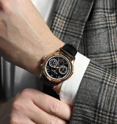 Patek Philippe Grand Complications 5208r-001 18k Rose Gold Black Dial 42 Mm