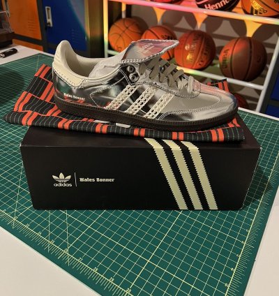New Sz 11 Wales Bonner Adidas Silver Samba