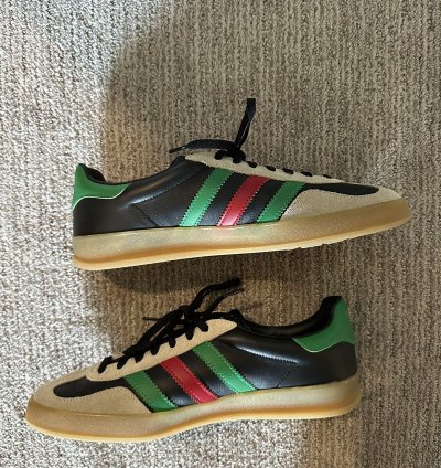 New- Gucci Adidas Gazelle - Black - Size 10