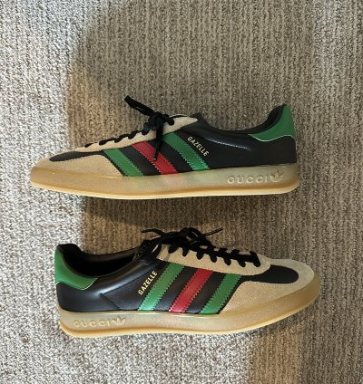 New- Gucci Adidas Gazelle - Black - Size 10